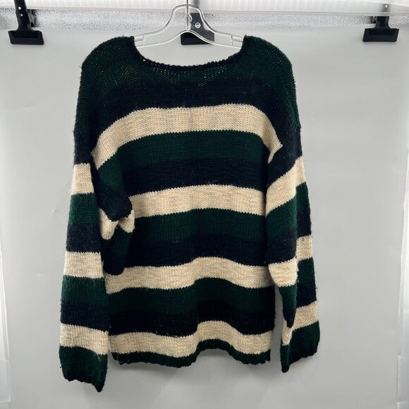 J.Crew Women's Wool Striped V-Neck Pullover Sweater Multicolor Size Large - Picture 7 of 8